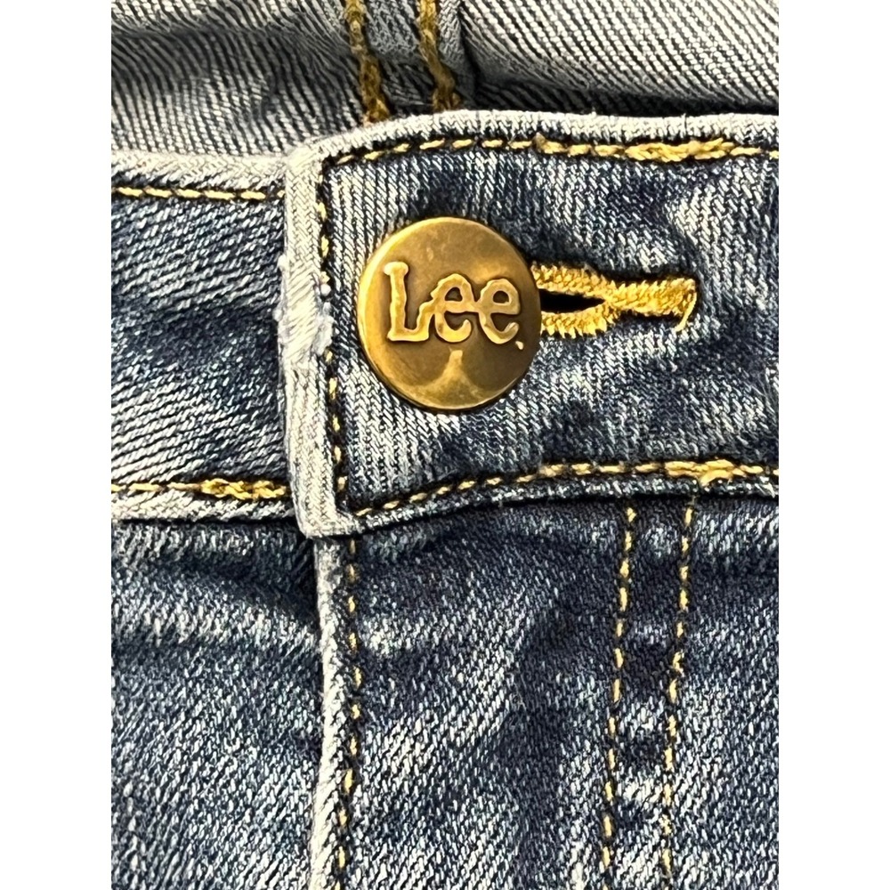 Lee Regular Fit Mid Rise Bootcut Jeans Womens 8M Blue Medium Wash Stretch Denim - Picture 6 of 10